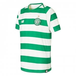 New Balance Celtic Home Shirt 2018 2019 Junior - White/Green