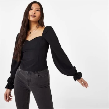 Jack Wills Sweetheart Blouse - Black