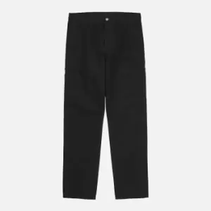 Carhartt Wip Ruck Single Knee Pant, Black Rinsed, Male, Pants, I028624