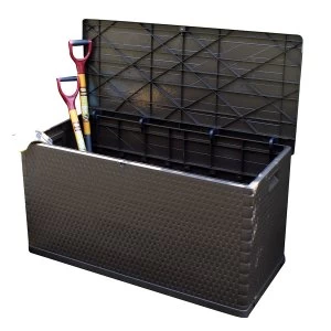 Kingfisher 420L Rattan-Effect Garden Storage Chest