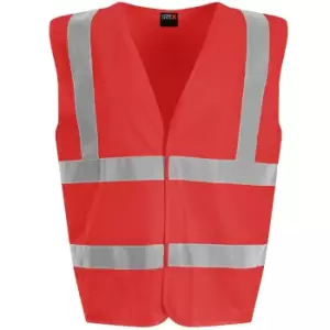 PRO RTX High Visibility Childrens/Kids Waistcoat (M) (Red)