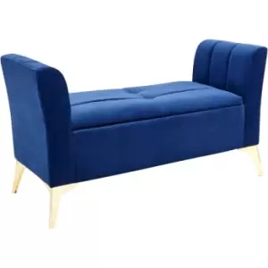 Pettine Ottoman Storage Bench Royal Blue - GFW