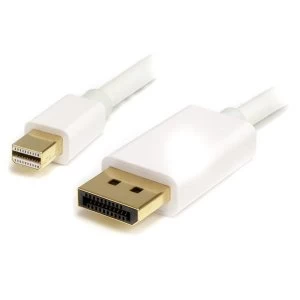 StarTech 2m (6 ft) White Mini DisplayPort to DisplayPort 1.2 Adapter Cable M/M - DisplayPort 4k