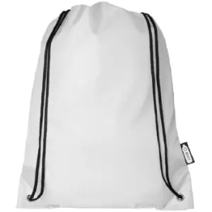 Bullet Oriole Recycled Drawstring Backpack (One Size) (White) - White