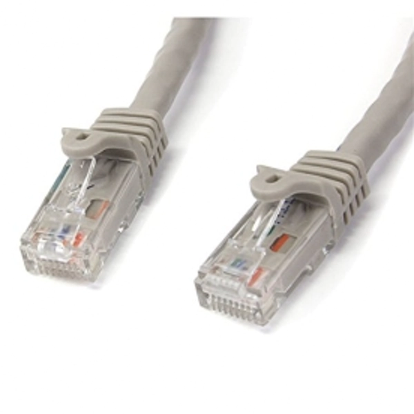 StarTech Grey Gigabit Snagless RJ45 UTP Cat6 Patch Cable Patch Cord 2m