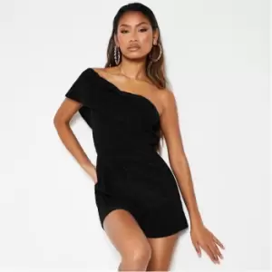 I Saw It First Glitter Strap Detail Sleeveless Playsuit - Black