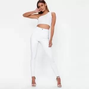 Missguided Vice Highwaisted Skinny Jean - White