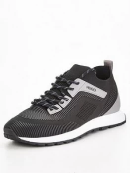 Hugo Boss Icelin Knit Runner Trainers Black Size 7 Men