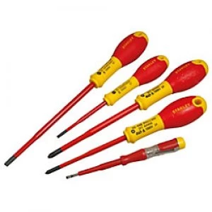 Stanley FatMax VDE Insulated Screwdriver SL/PZ 5 Piece Set