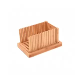 Bamboo Wooden Bread Slicer Cutting Board with Crumb Catcher