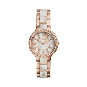 Fossil Virginia Stainless Steel Watch - Rose Gold