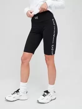 EA7 Emporio Armani Logo Cycling Short - Black, Size S, Women