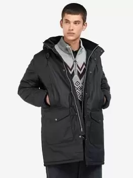 Barbour Haughton Wax Coat, Black, Size L, Men