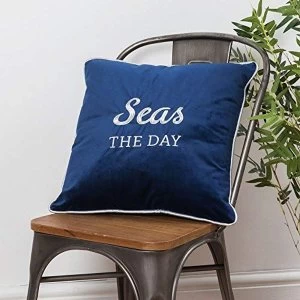 Seas The Day Velvet Cushion 42cm