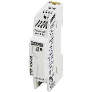 Phoenix Contact STEP-PS/1AC/24DC/0.5 Rail mounted PSU (DIN) 24 V DC 0.55 A 18 W 1 x