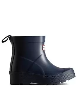 Hunter Kids Play Wellington Boot, Navy, Size 8 Younger