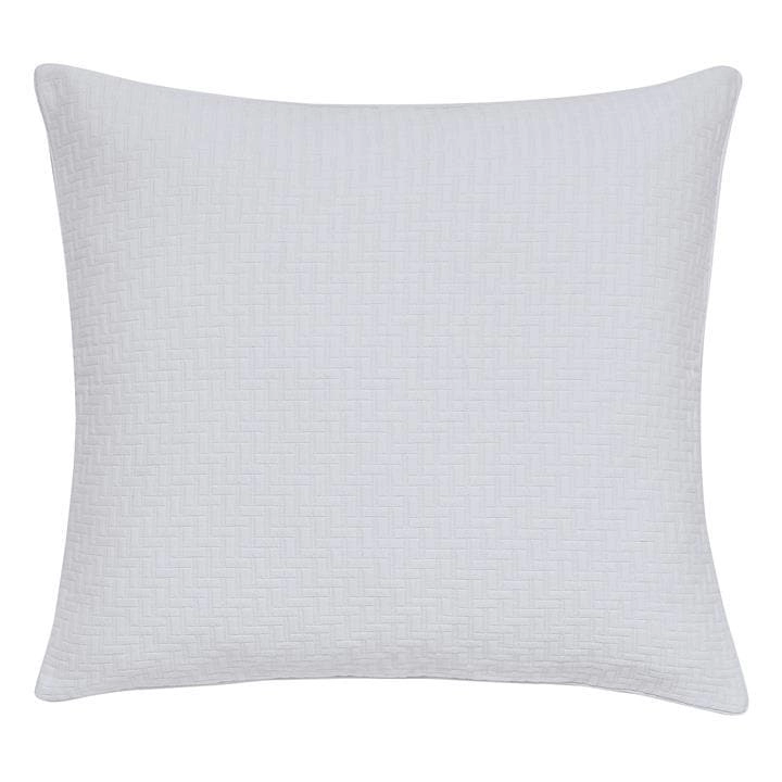 Bedeck of Belfast White Cotton Matelasse Fine Linens 'Andaz' Cushion - Cushion