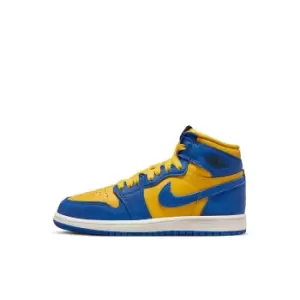 Jordan Jordan 1 Retro High Og (Ps), Varsity Maize/Game Royal-Sail, Unisex, Shoes pre school, FD2597-700