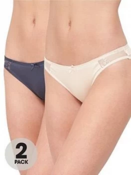 DORINA Zara Curves 2-Pack Briefs - Grey/Pink, Size 12, Women