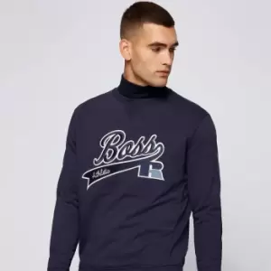 BOSS X Russell Athletic Mens Stedman Sweatshirt - Navy - L