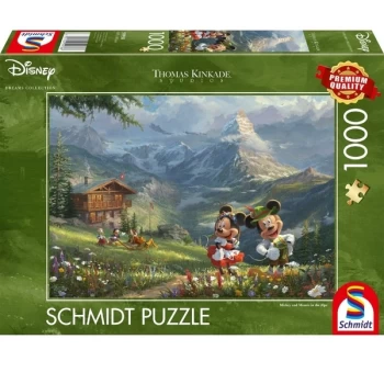 Thomas Kinkade: Disney Mickey & Minnie in the Alps (2021 Edition) - 1000 Pieces