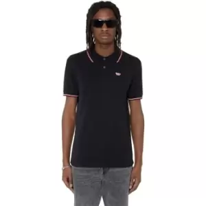 Diesel Slim Short Sleeve Polo Shirt Mens - Black