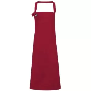 Premier Unisex Calibre Heavy Cotton Canvas Bib Apron (Pack of 2) (One Size) (Burgundy) - Burgundy