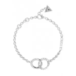 Ladies Rhodium Plated Mini Forever Links Bracelet