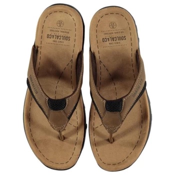 SoulCal Lounge Mens Flip Flops - Brown