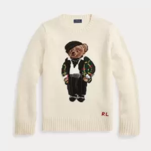 Polo Ralph Lauren Bear Wool and Cashmere-Blend Jumper - S