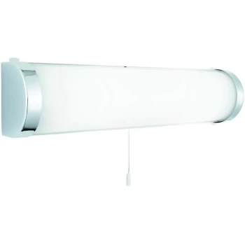 Searchlight Poplar - Bathroom Over Mirror 2 Light Chrome with White Glass Diffuser IP44, E14