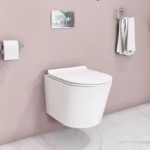 Wall Hung Rimless Toilet with Soft Close Seat - Newport