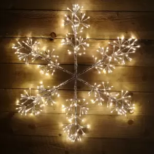 78cm Warm White 336 LED Window Snowflake Silhouette