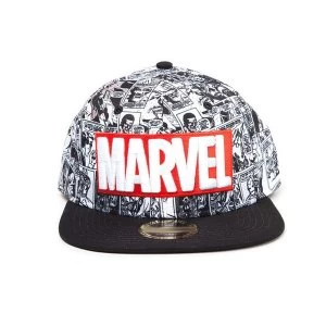 Marvel Comics - Logo And Comic Pattern Unisex Baseball Cap - Multi-Colour