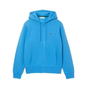 Lacoste Zip Basic Fleece Hoodie - Blue