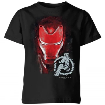 Avengers Endgame Iron Man Brushed Kids T-Shirt - Black - 7-8 Years