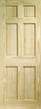 Wickes Durham Internal Clear Pine 6 Panel Fire Door - 1981 x 762mm