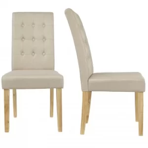 Roma Set of 2 Beige Dining Chairs