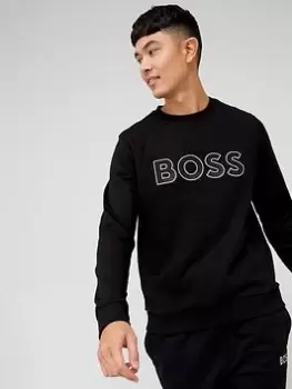 BOSS Salbo Logo Sweatshirt - Black, Size L, Men