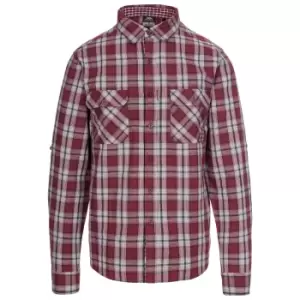 Trespass Mens Shottery Shirt (S) (Merlot Check)