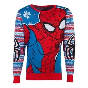 Marvel Comics - Spider-Man Christmas Unisex Large Christmas Jumper - Multi-Colour