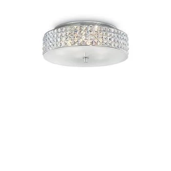 Roma 6 Light Medium Flush Ceiling Light Chrome, G9