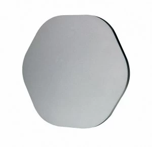 Wall Light 14.4cm Hexagonal 6W LED 3000K, 540lm, Silver Paint