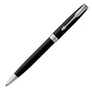 Parker Sonnet Matt Black Chrome Trim Ball Pen