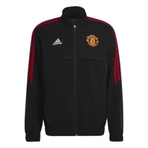 adidas Manchester United Pre Match Jacket 2022 2023 Adults - Black