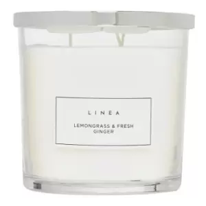 Linea Three Wick Candle - Clear