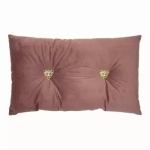 Panther Velvet Cushion Rose