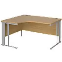 Dams International Left Hand Ergonomic Desk MCM14ELSO 1,400 x 1,200 x 725 mm