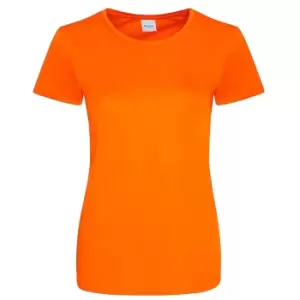 AWDis Just Cool Womens/Ladies Girlie Smooth T-Shirt (L) (Electric Orange)