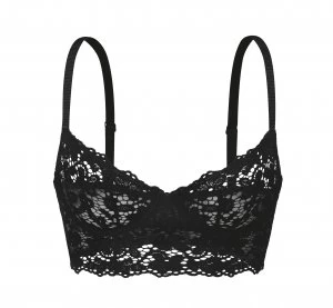 DKNY Classic lace long unlined demi bra Black